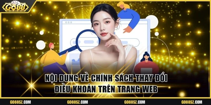 Nội dung về chính sách thay đổi điều khoản trên trang web